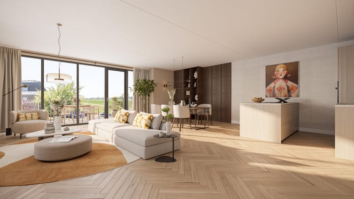 Foto van Bouwnummer 8 - Driekamerappartement - Balkon - Eerste verdieping - Zuid-Oost Tussenverdieping