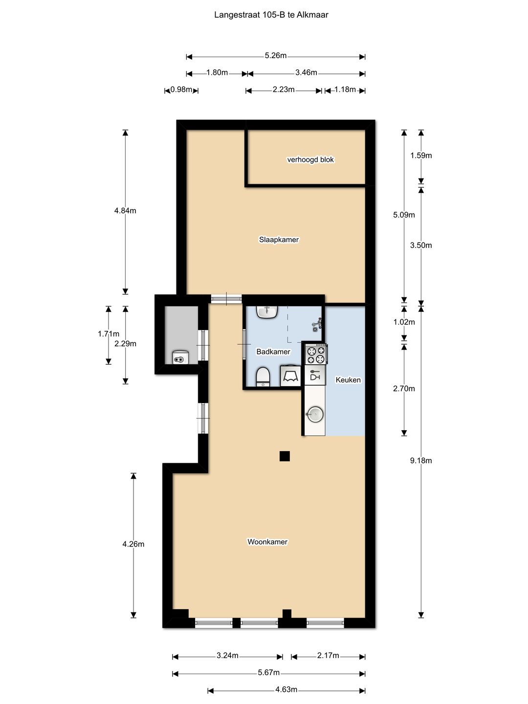 Foto 13 van Langestraat 105-B