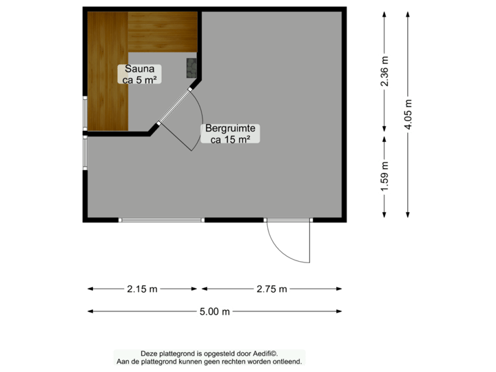 Sauna en berging