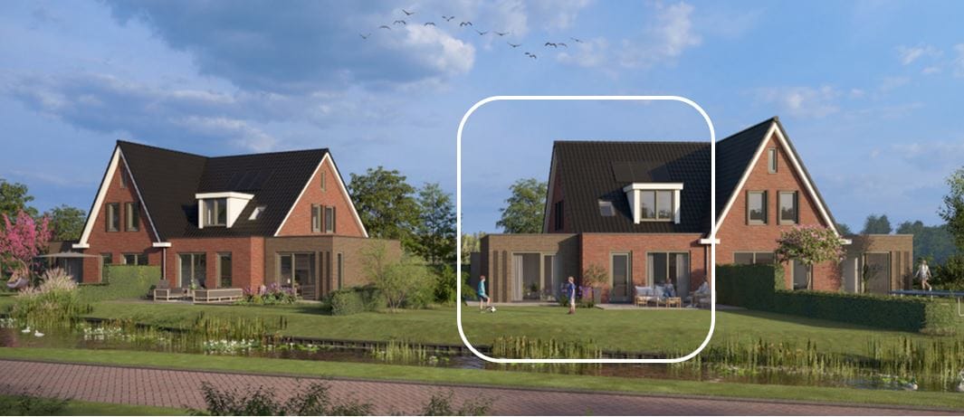 Foto 1 van Landzicht halfvrijstaande woning (Bouwnr. 11)