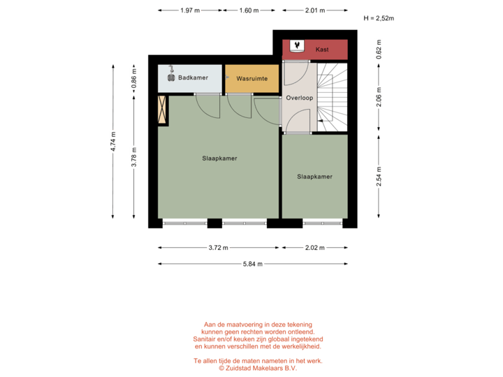 Mijnsherenlaan 166-B - Halve vierde verdieping