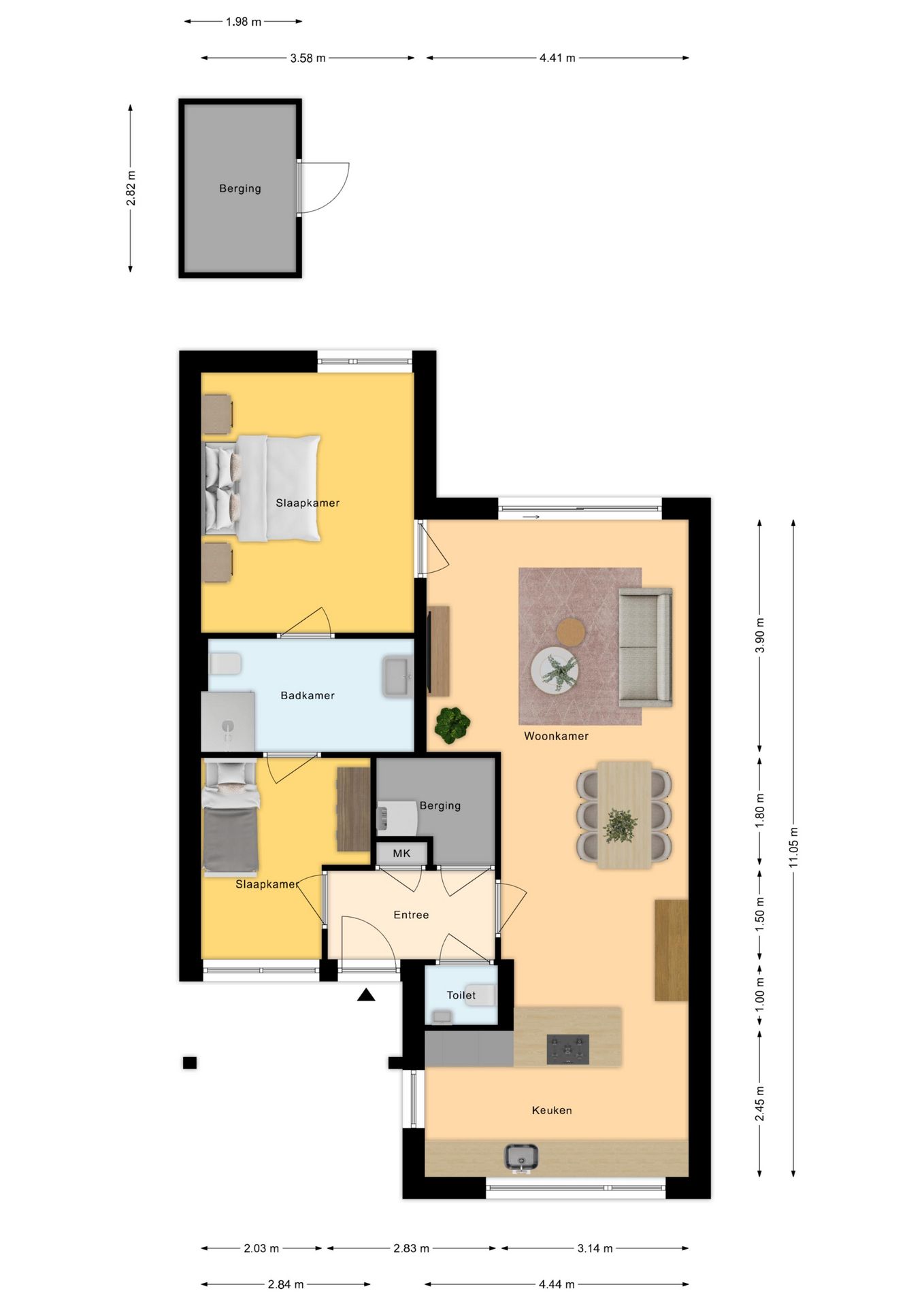 Foto 5 van Drie-onder-een-kapwoning (Bouwnr. Tussen - 4)