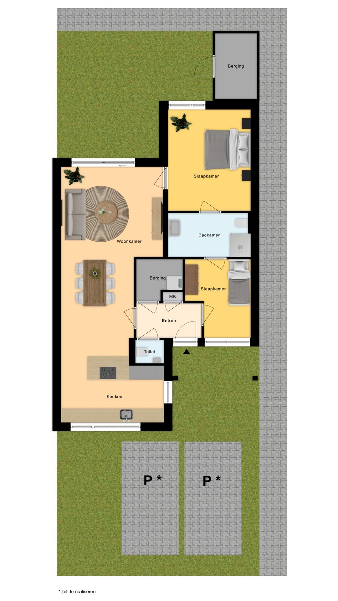 Foto 4 van Drie-onder-een-kapwoning (Bouwnr. Hoek - 3)