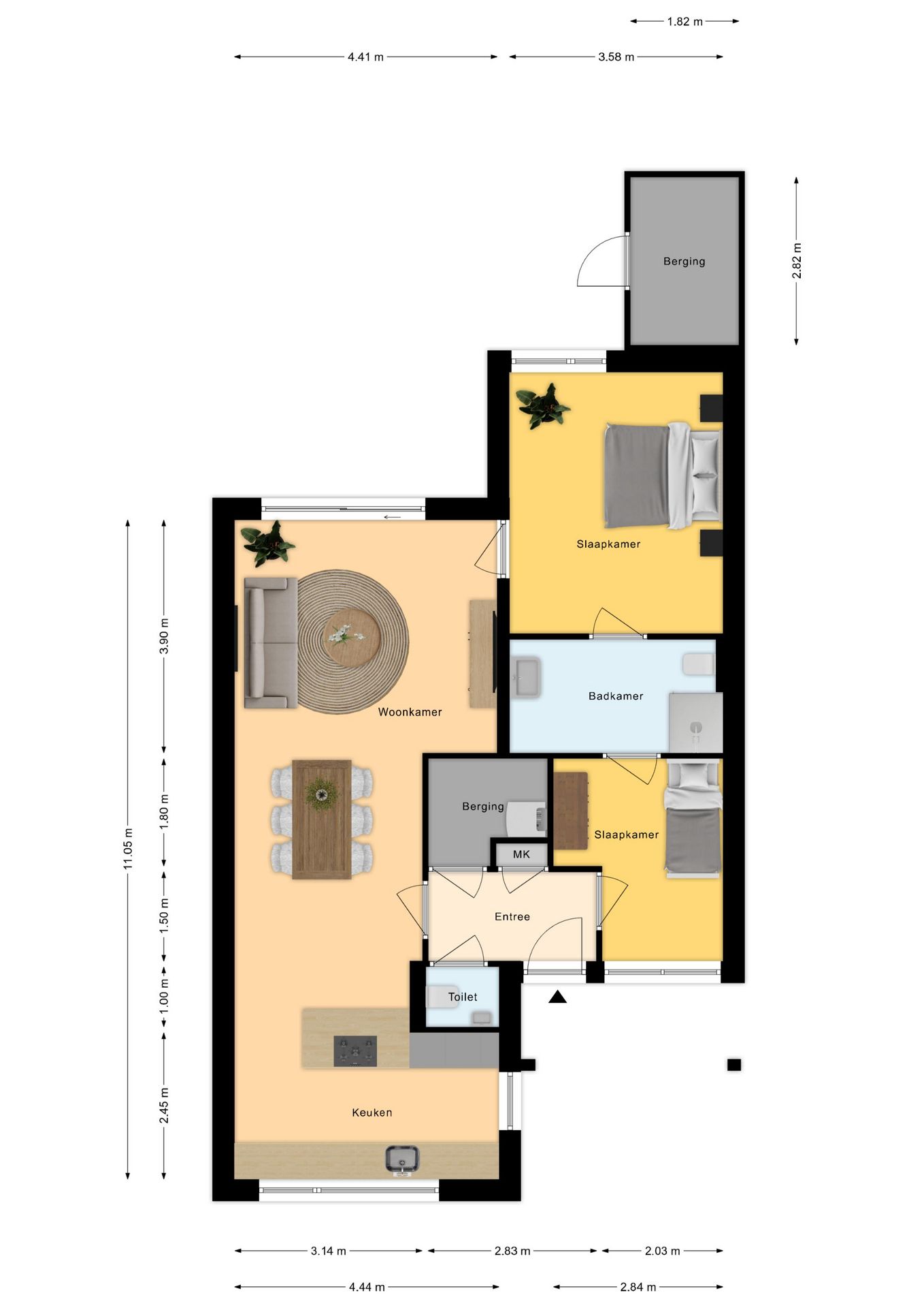 Foto 5 van Drie-onder-een-kapwoning (Bouwnr. Hoek - 3)