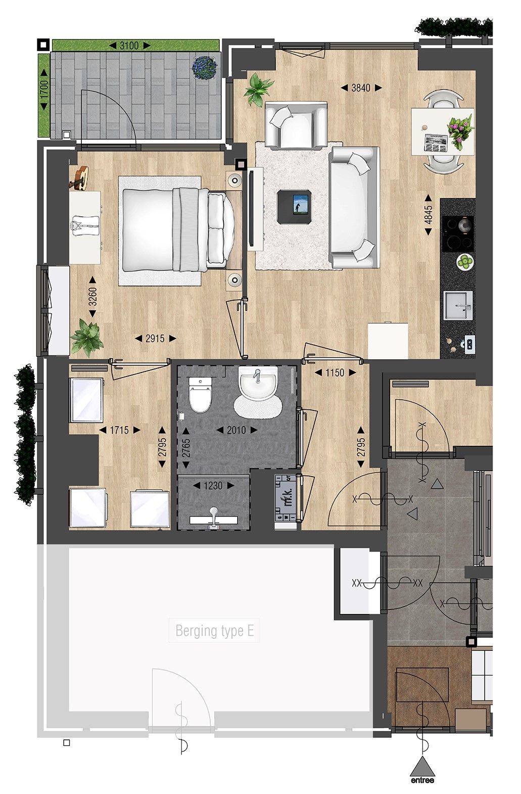 Foto 2 van Appartement type A (Bouwnr. 11)