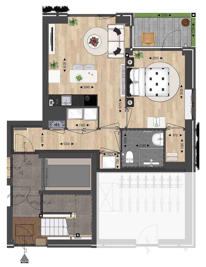 Foto 9 van Appartement type E (Bouwnr. 5)