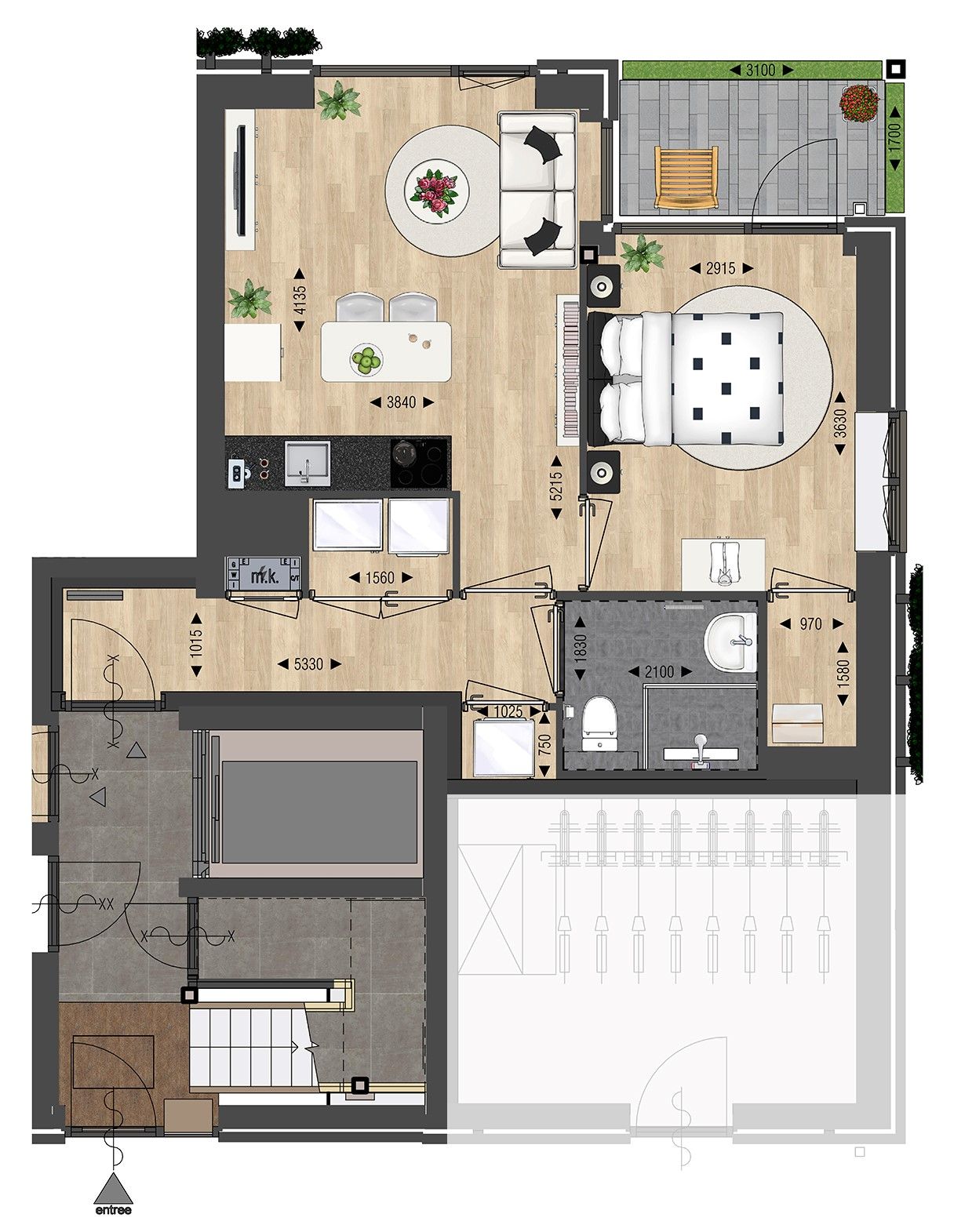 Foto 9 van Appartement type E (Bouwnr. 10)