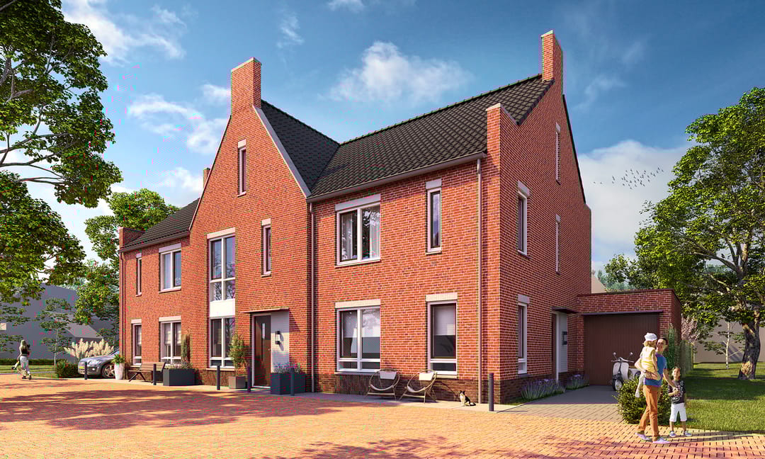 Foto 1 van Drie-onder-een-kapwoning (Bouwnr. 3)