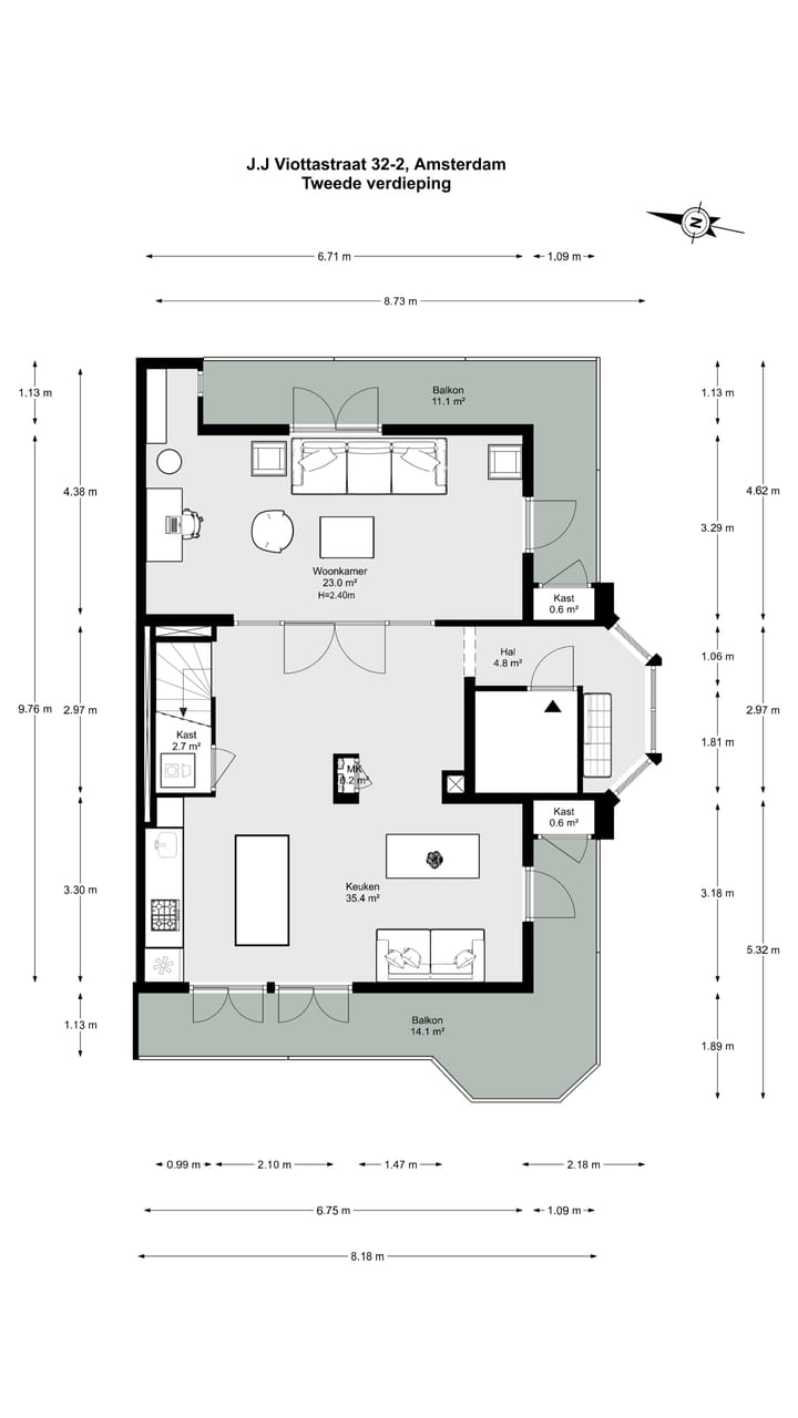 Foto 22 van J.J. Viottastraat 32-2