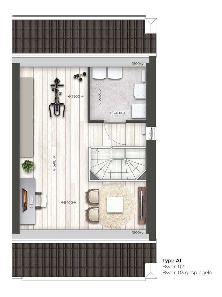 Foto 5 van Leuthse Gaard | 2-onder-1-kapwoning | A1 (Bouwnr. 3)