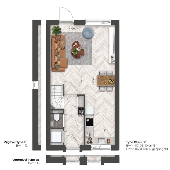 Foto 3 van Leuthse Gaard | Tussenwoning | B1 (Bouwnr. 8)