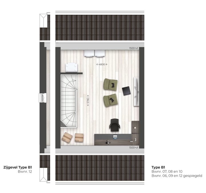 Foto 5 van Leuthse Gaard | Tussenwoning | B1 (Bouwnr. 10)