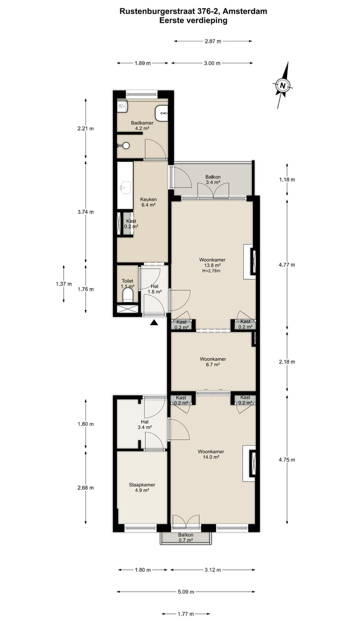 Foto 28 van Rustenburgerstraat 376-2