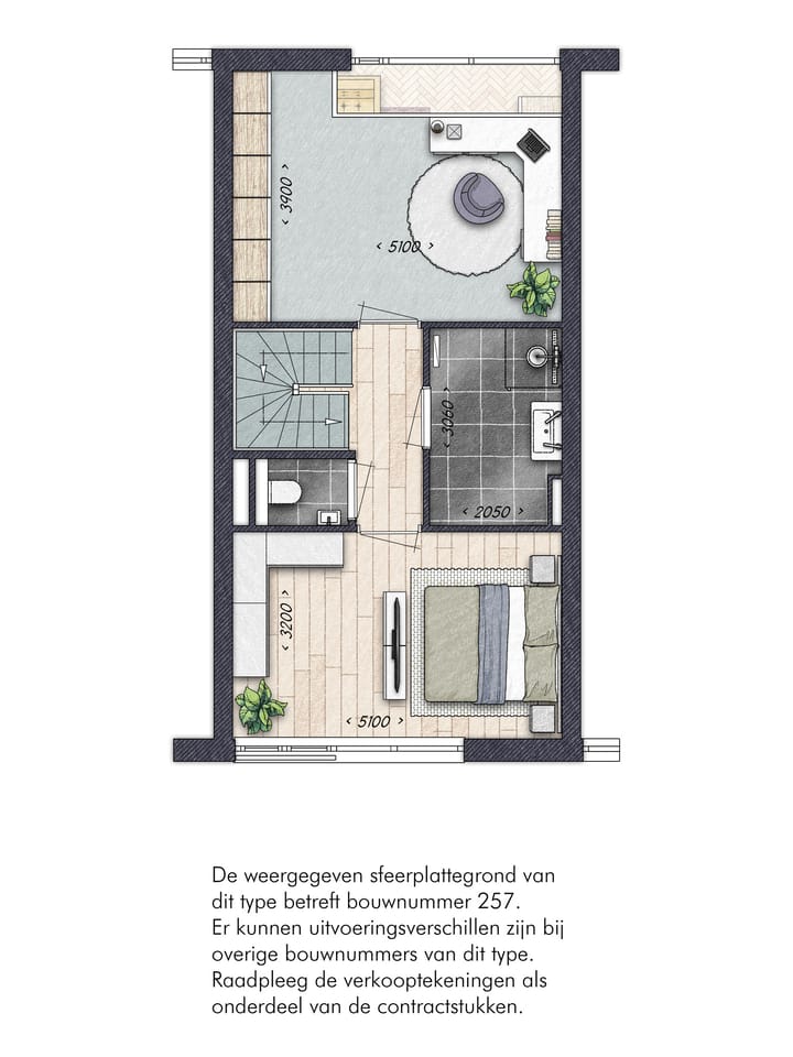 Foto 4 van Blok 12C tussenwoning (Bouwnr. 256)
