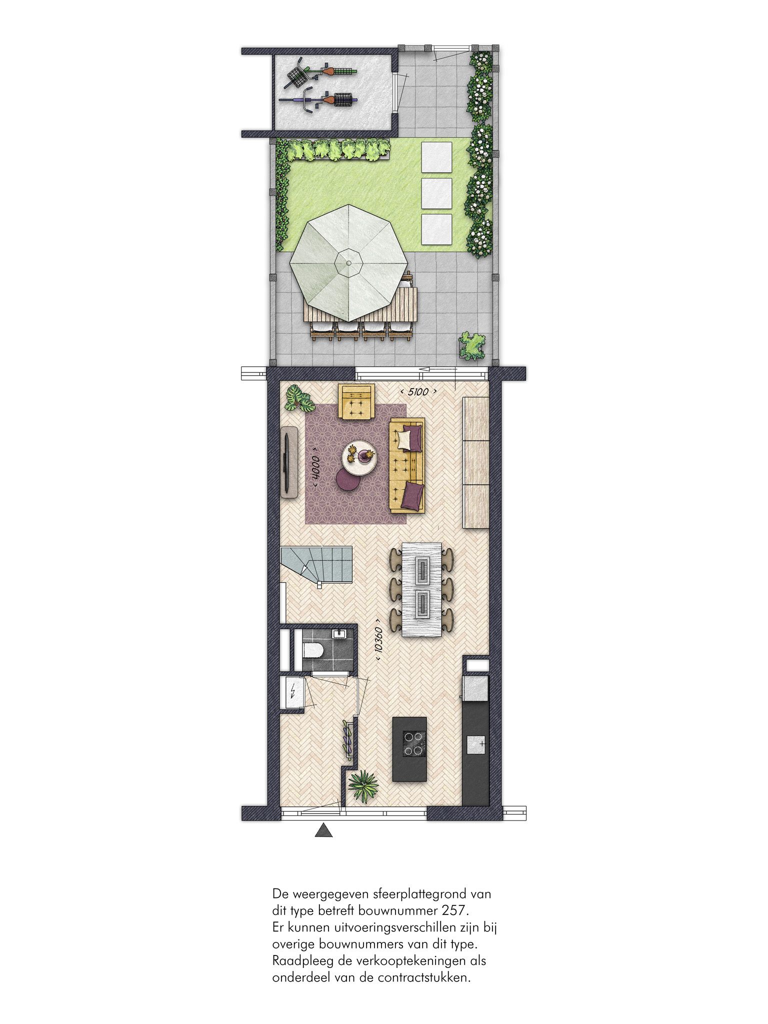 Foto 3 van Blok 12C tussenwoning (Bouwnr. 257)