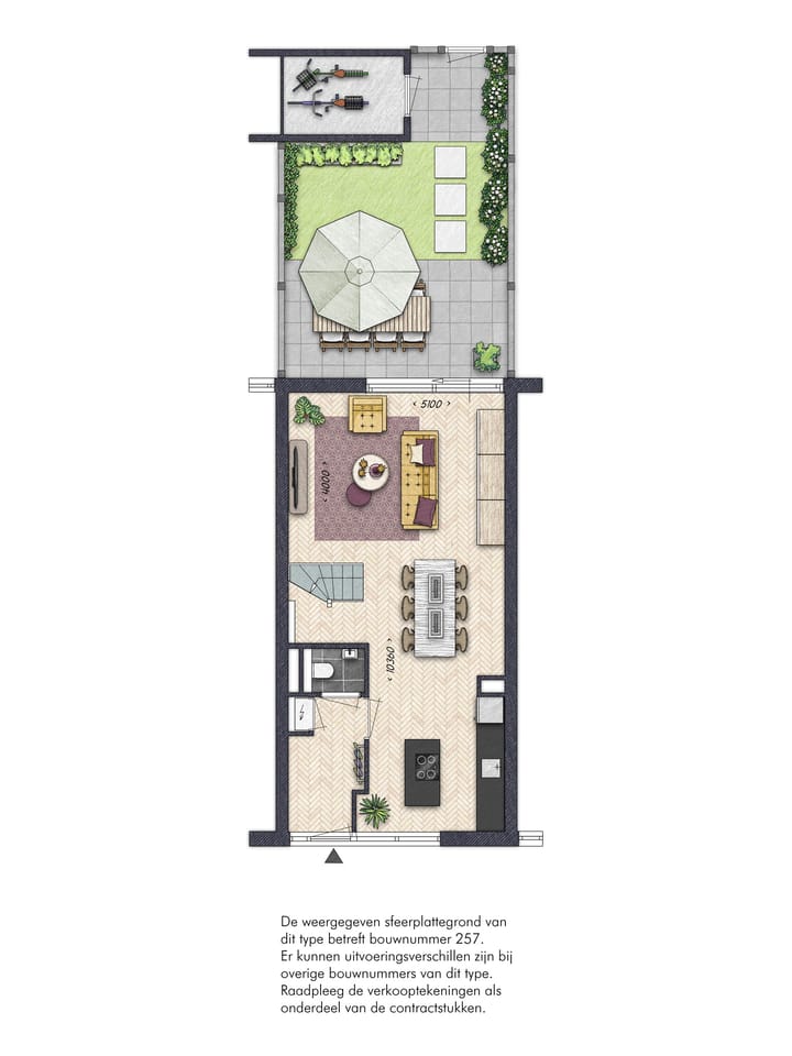 Foto 3 van Blok 12C tussenwoning (Bouwnr. 257)