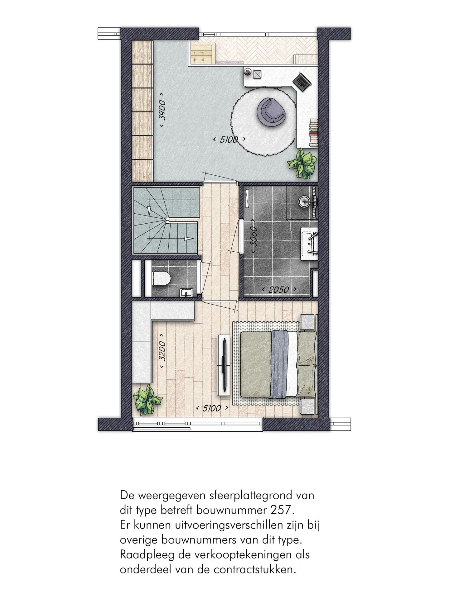 Foto 4 van Blok 12C tussenwoning (Bouwnr. 257)