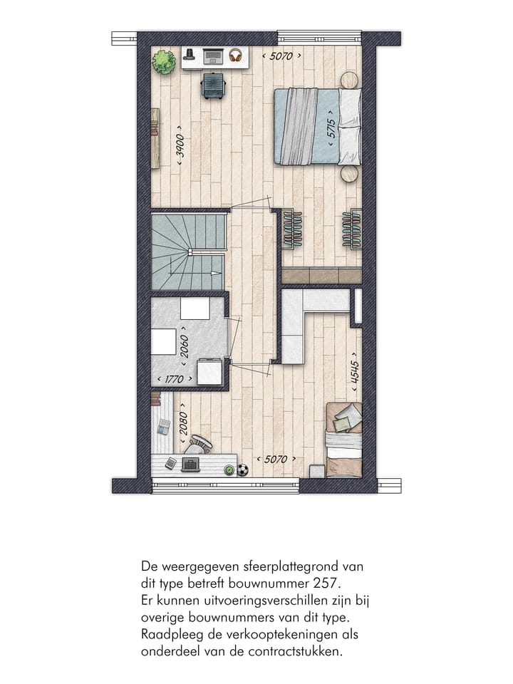 Foto 5 van Blok 12C tussenwoning (Bouwnr. 257)