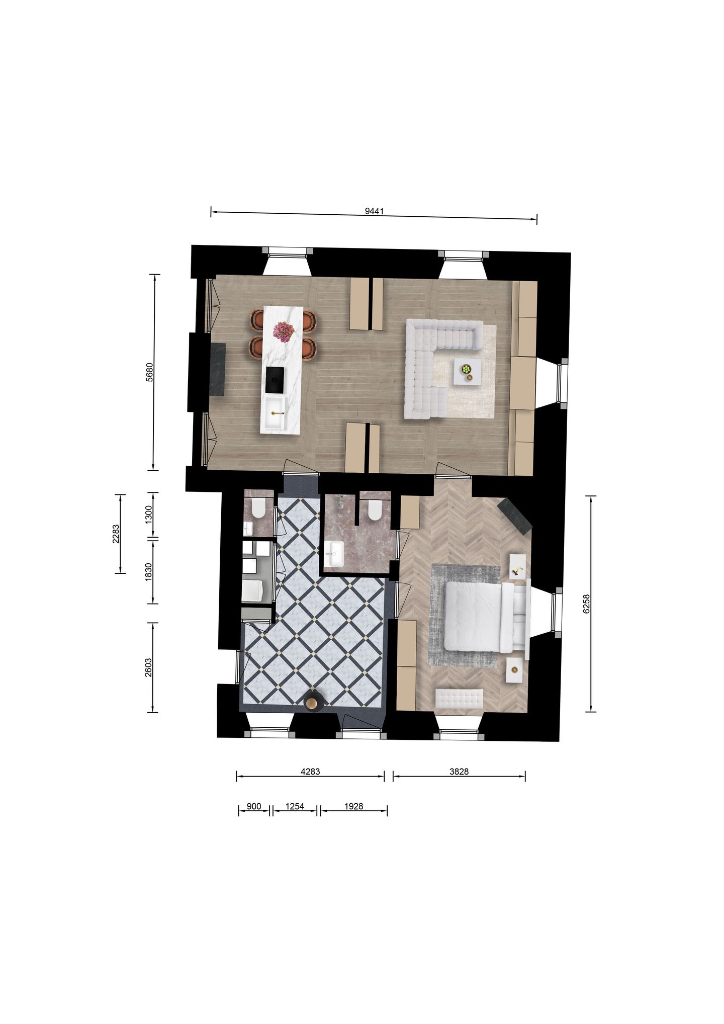 Foto 5 van Kolmonderstraat 18C (bel-etage noord)