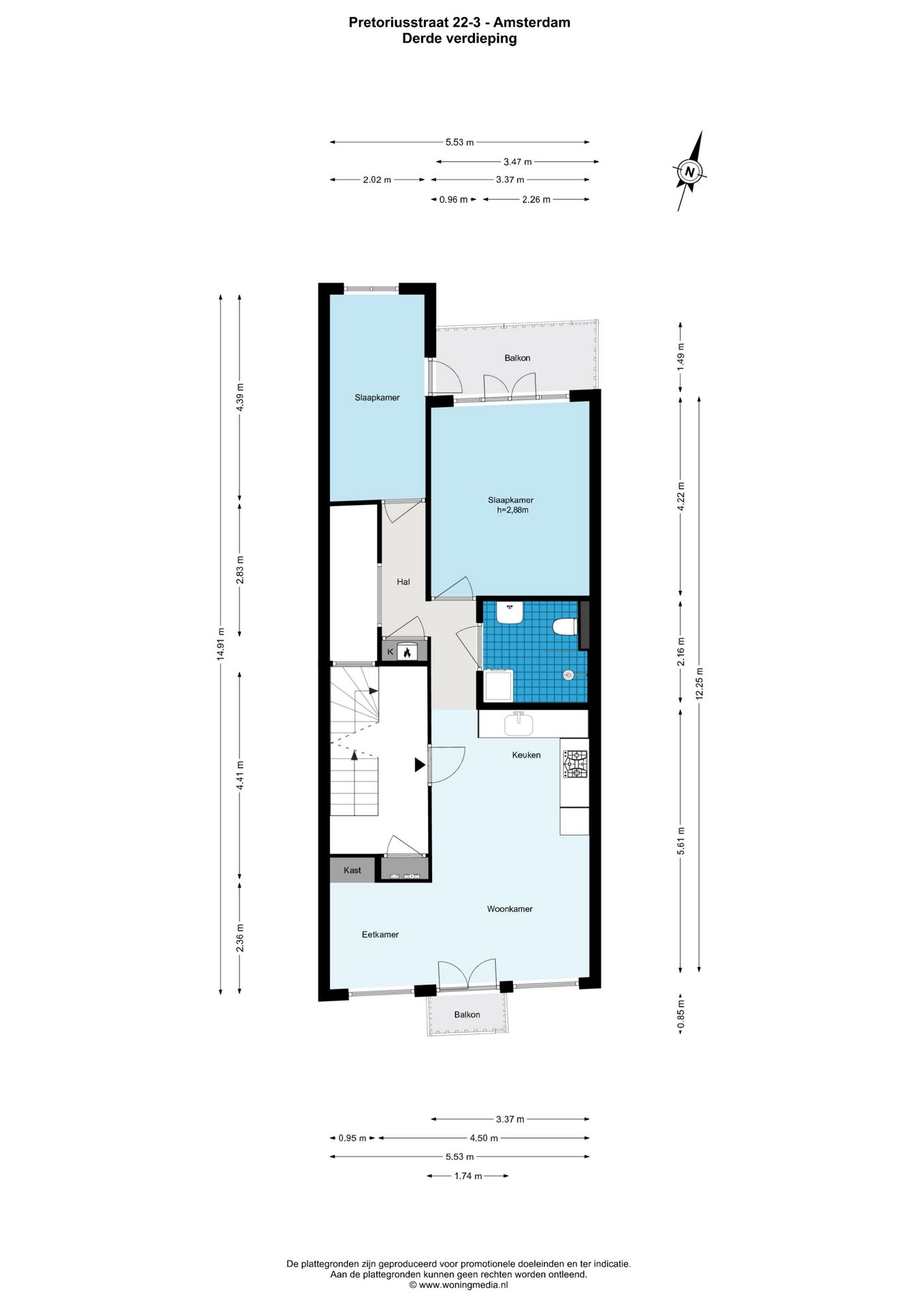 Foto 29 van Pretoriusstraat 22-3