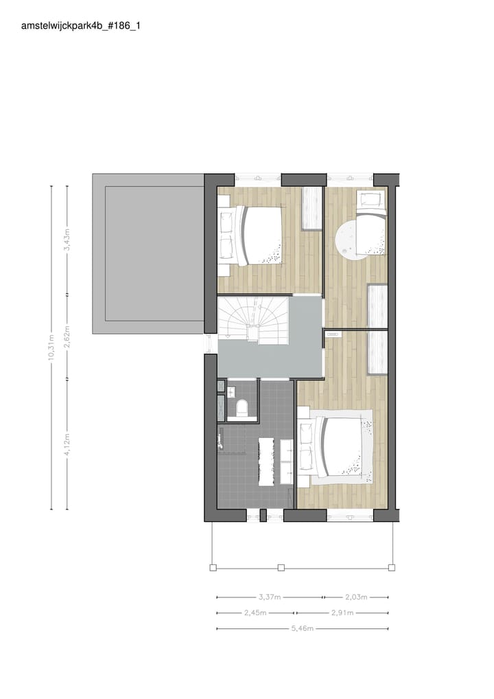 Foto 21 van Twee-onder-een-kapwoning (Bouwnr. 186)