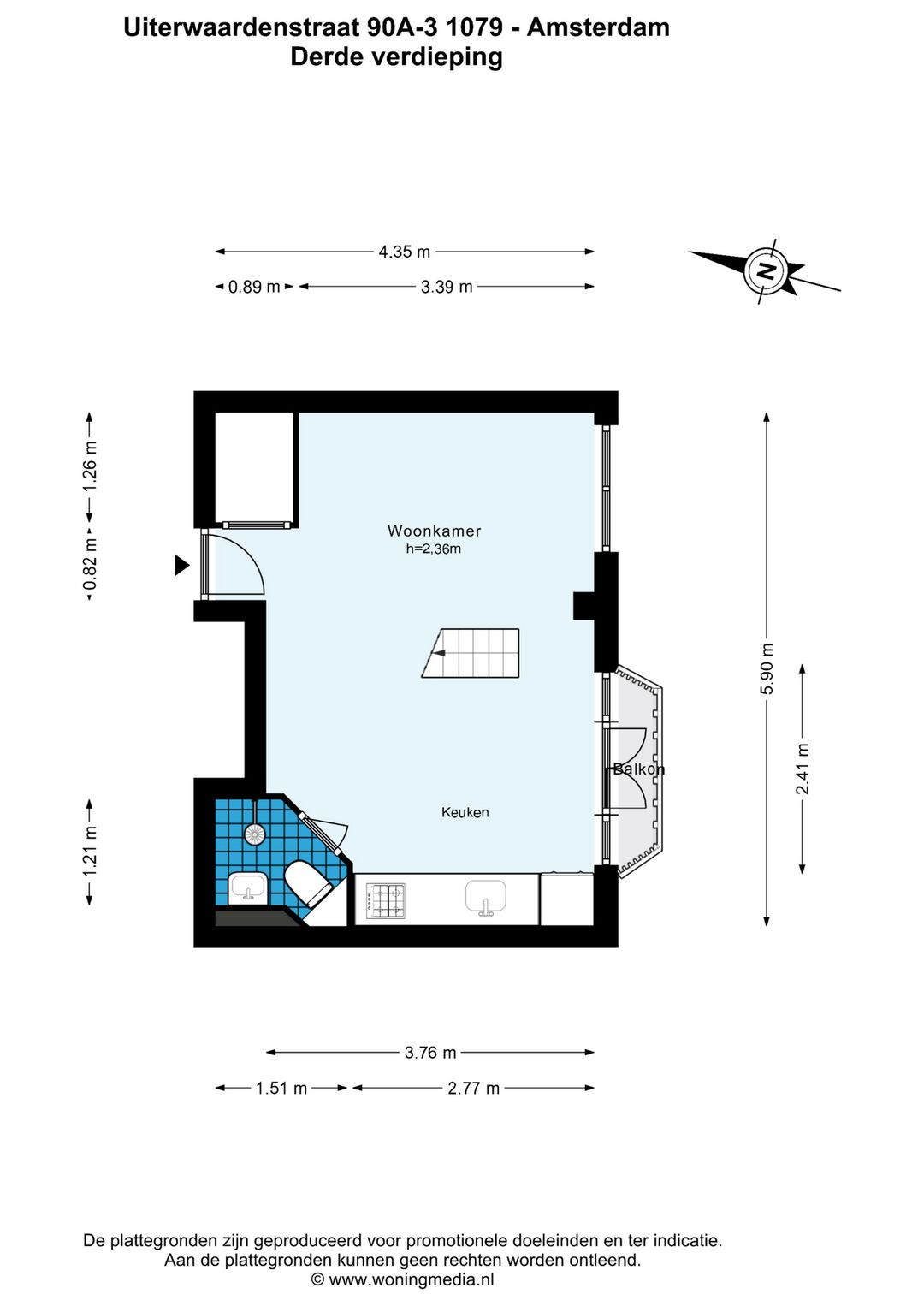Foto 47 van Uiterwaardenstraat 90-A1