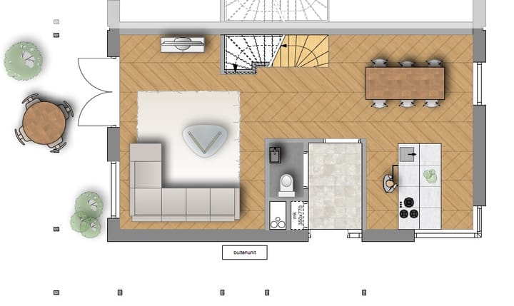 Foto 3 van Twee-onder-één-kapwoning (Bouwnr. 13)