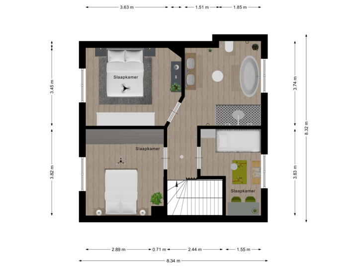 Tweede verdieping  interieur