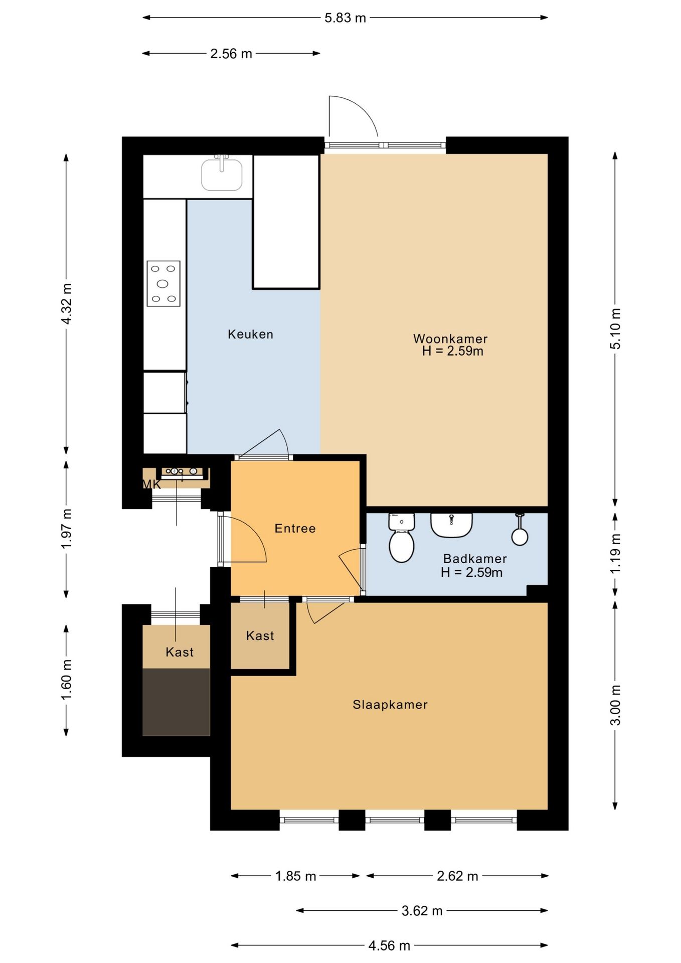 Foto 34 van Koestraat 3-A