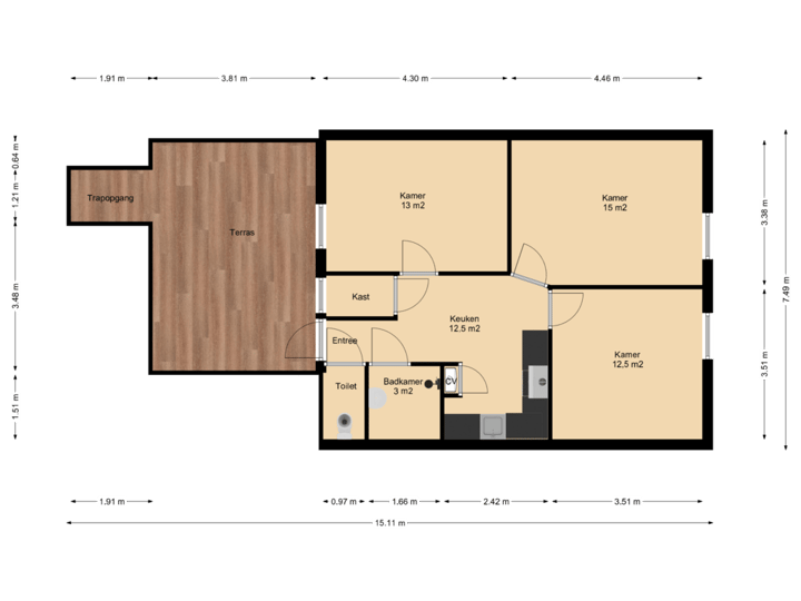 Appartement Verdieping