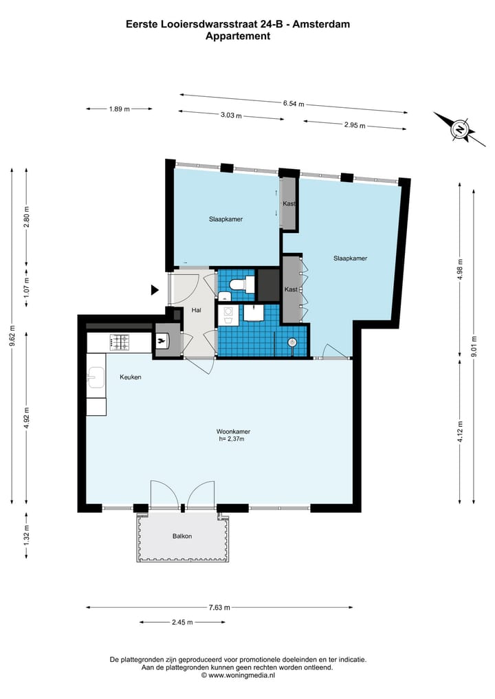 Photo 14 of Eerste Looiersdwarsstraat 24-B