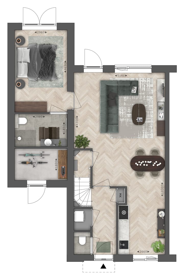 Foto 2 van Portier woningen l Lijsterbes (Bouwnr. 36)