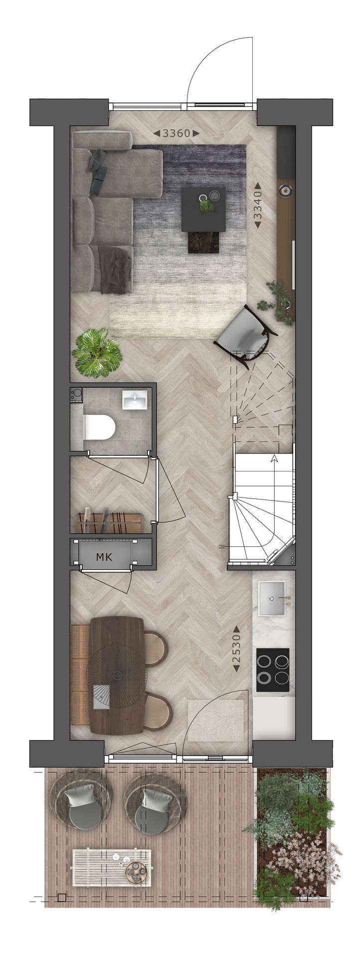 Foto 3 van Portier woningen l Hedera (Bouwnr. 33)