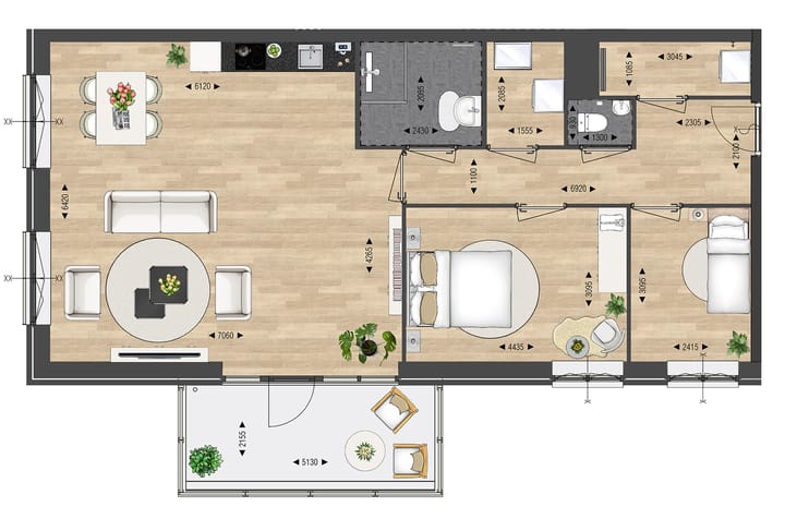 Foto 7 van Appartement type C (Bouwnr. 0C)