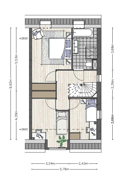 Foto 4 van Twee-onder één kapwoning (Bouwnr. 17)