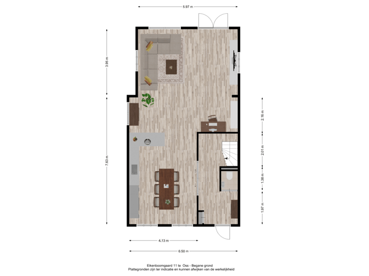 Eikenboomgaard 11 te Oss - begane grond