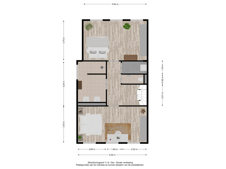 Eikenboomgaard 11 te Oss - Eerste verdieping