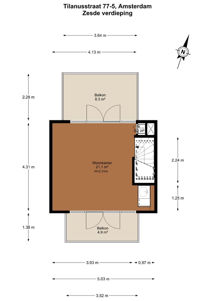 Foto 45 van Tilanusstraat 77-5