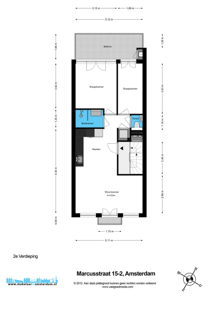Foto 36 van Marcusstraat 15-2