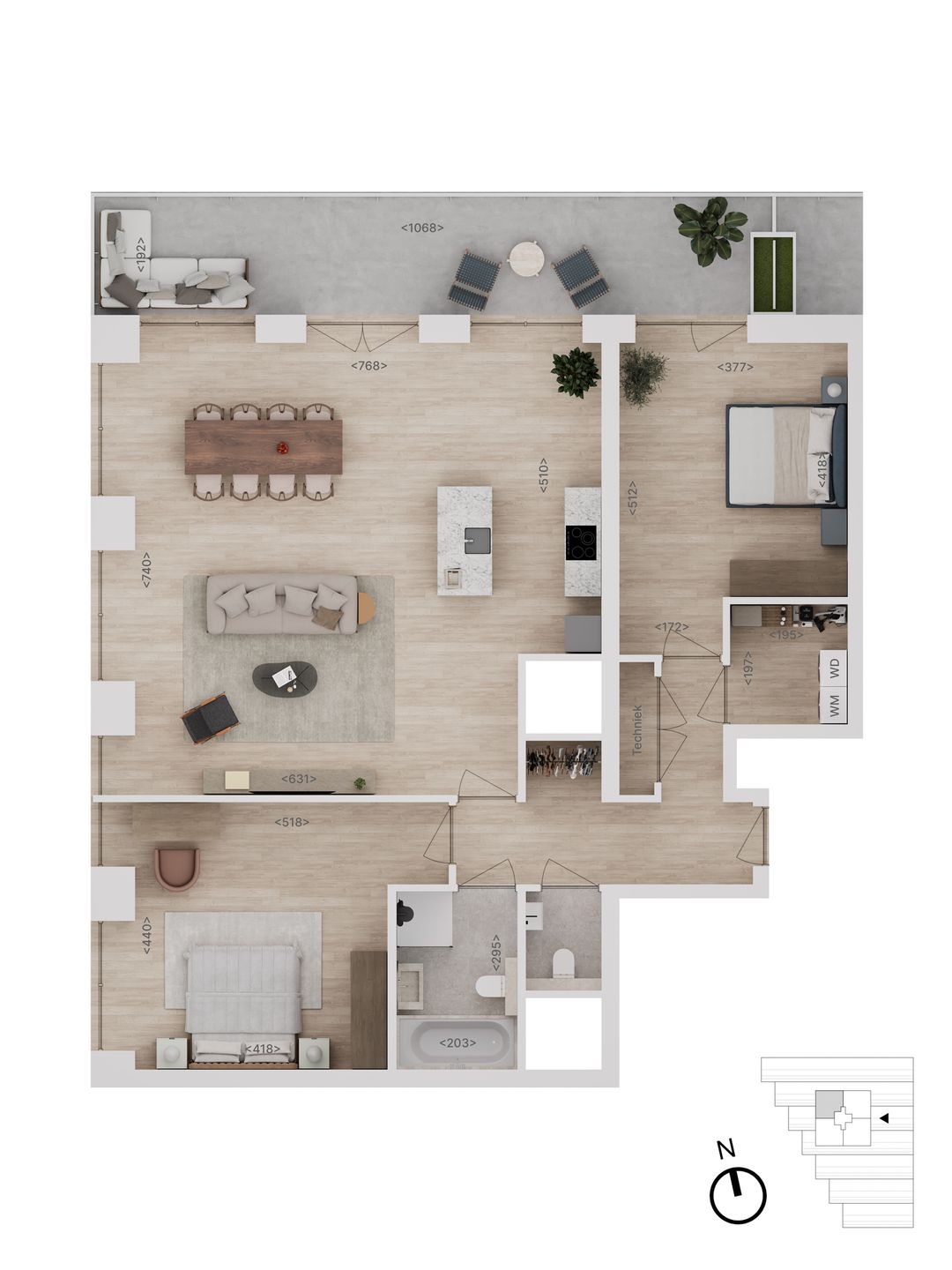 Foto 8 van 81 | type F | 3-kamer app | Rise (Bouwnr. 81)