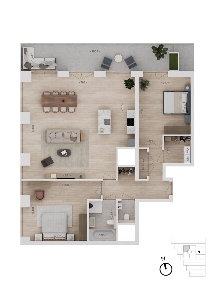 Foto 8 van 81 | type F | 3-kamer app | Rise (Bouwnr. 81)