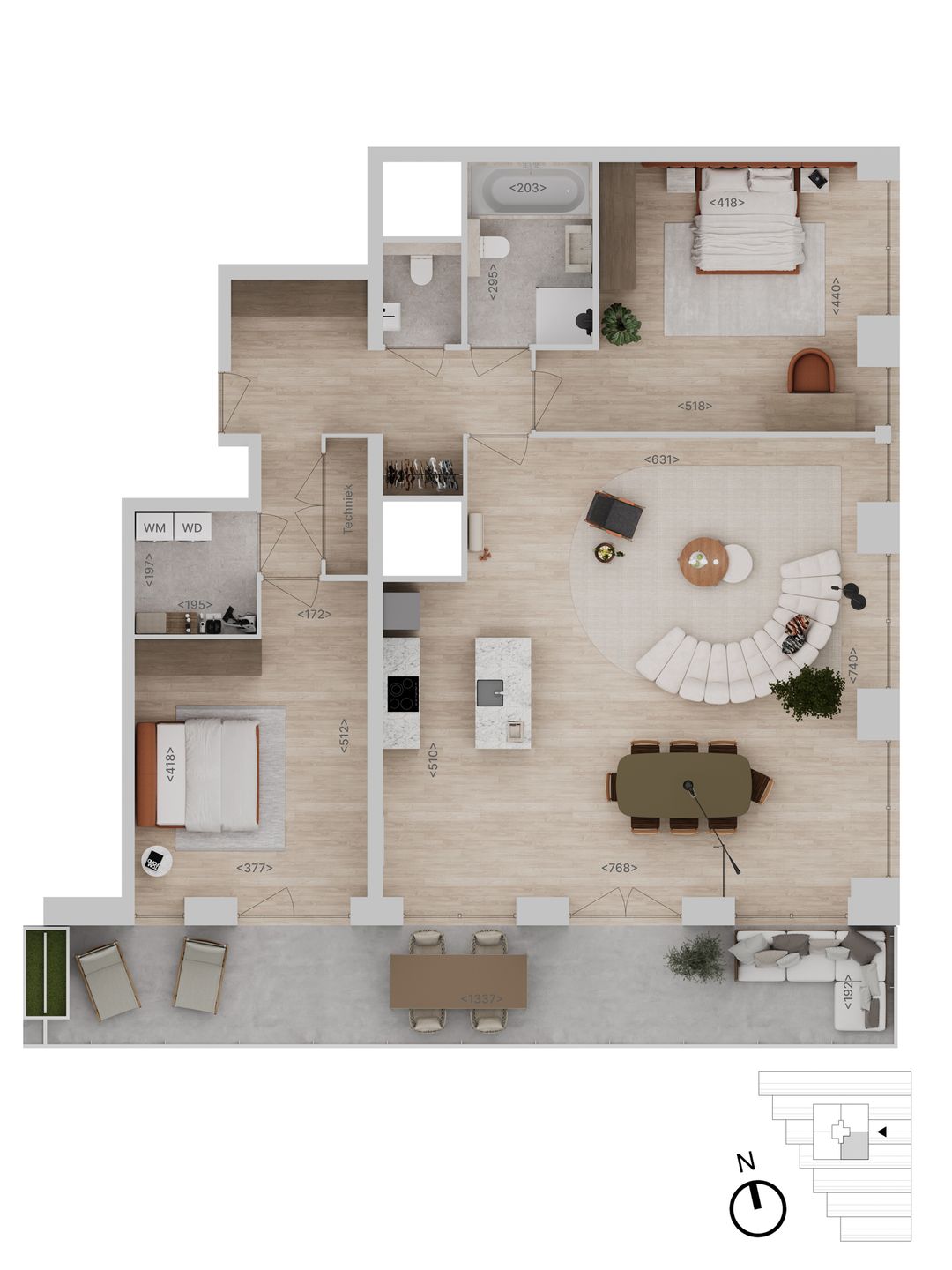 Foto 8 van 79 | type F | 3-kamer app | Rise (Bouwnr. 79)