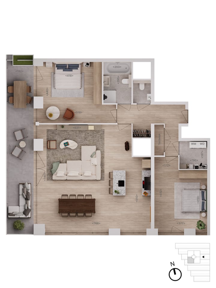 Foto 8 van 84 | type F | 3-kamer app | Rise (Bouwnr. 84)