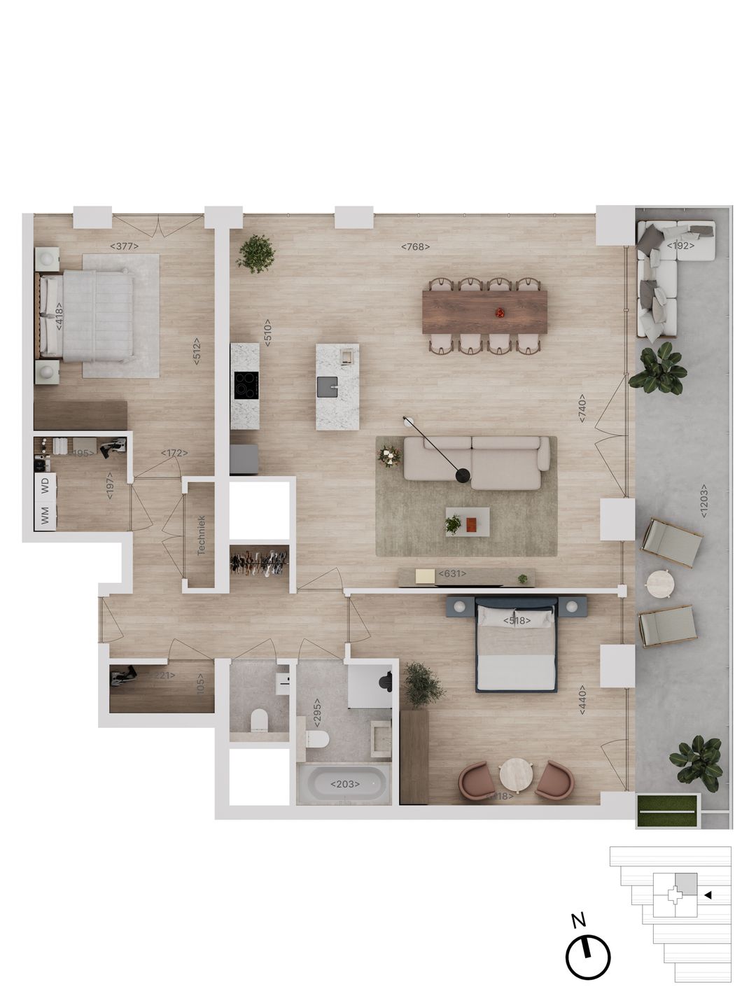 Foto 8 van 86 | type F | 3-kamer app | Rise (Bouwnr. 86)