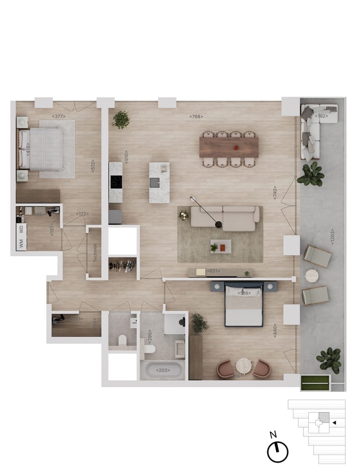 Foto 8 van 86 | type F | 3-kamer app | Rise (Bouwnr. 86)