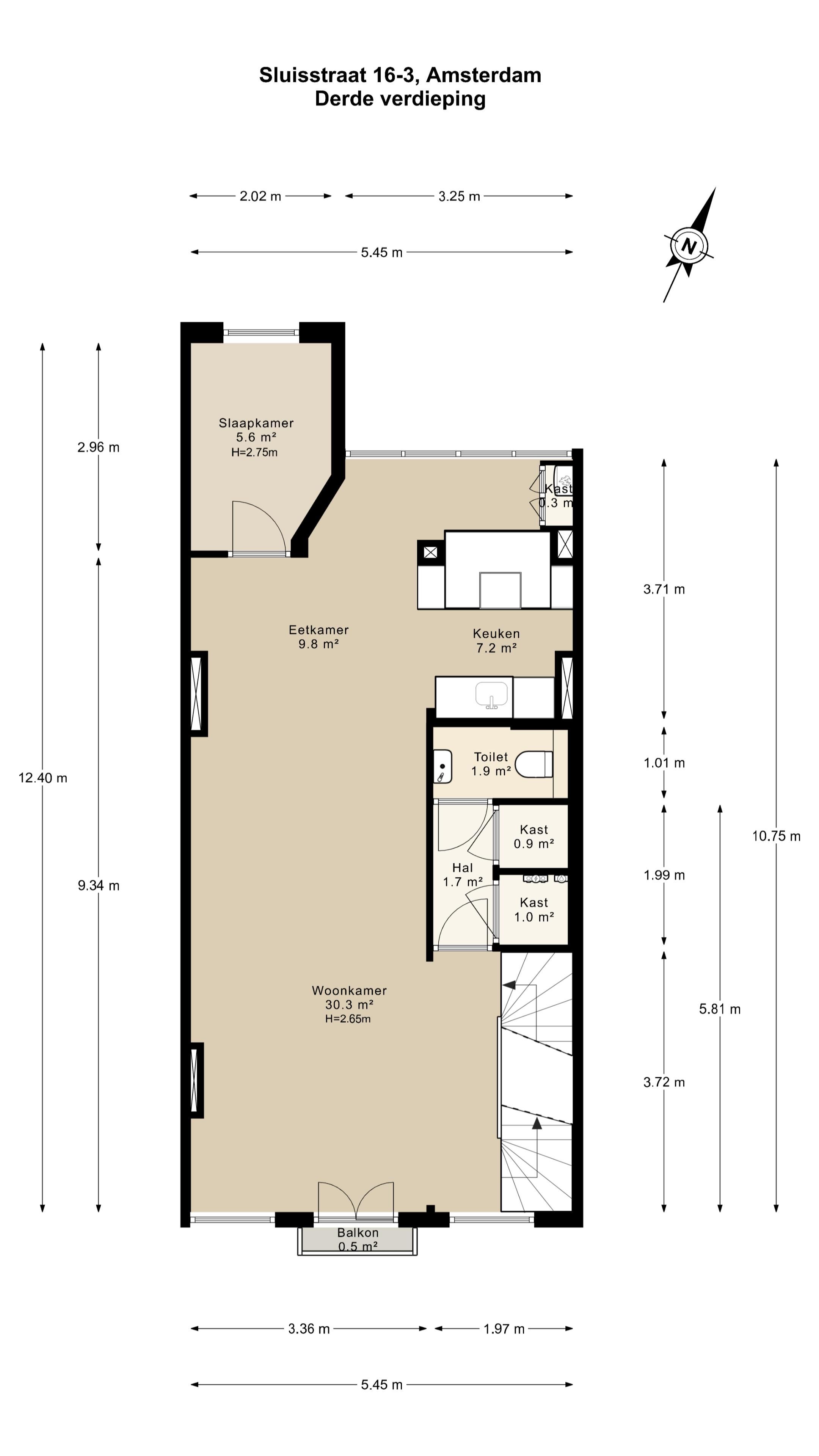 Foto 33 van Sluisstraat 16-3