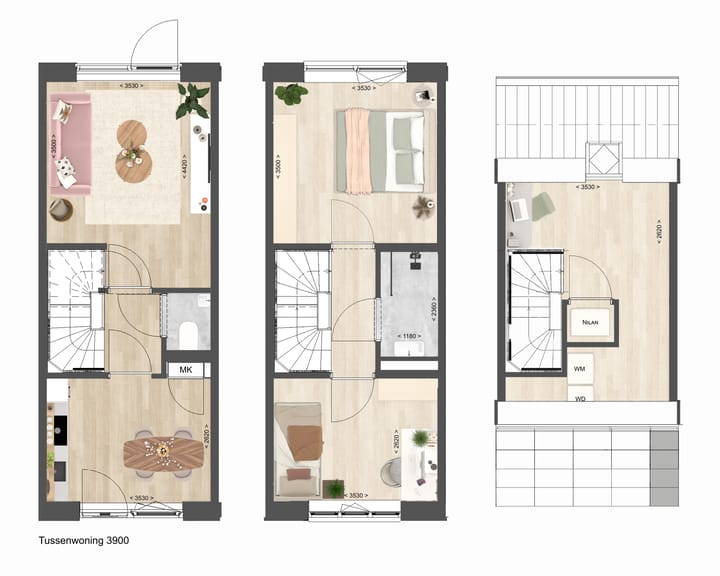 Foto 4 van Borg en Buiten 3A - Tussenwoning Liesgras (Bouwnr. 46)