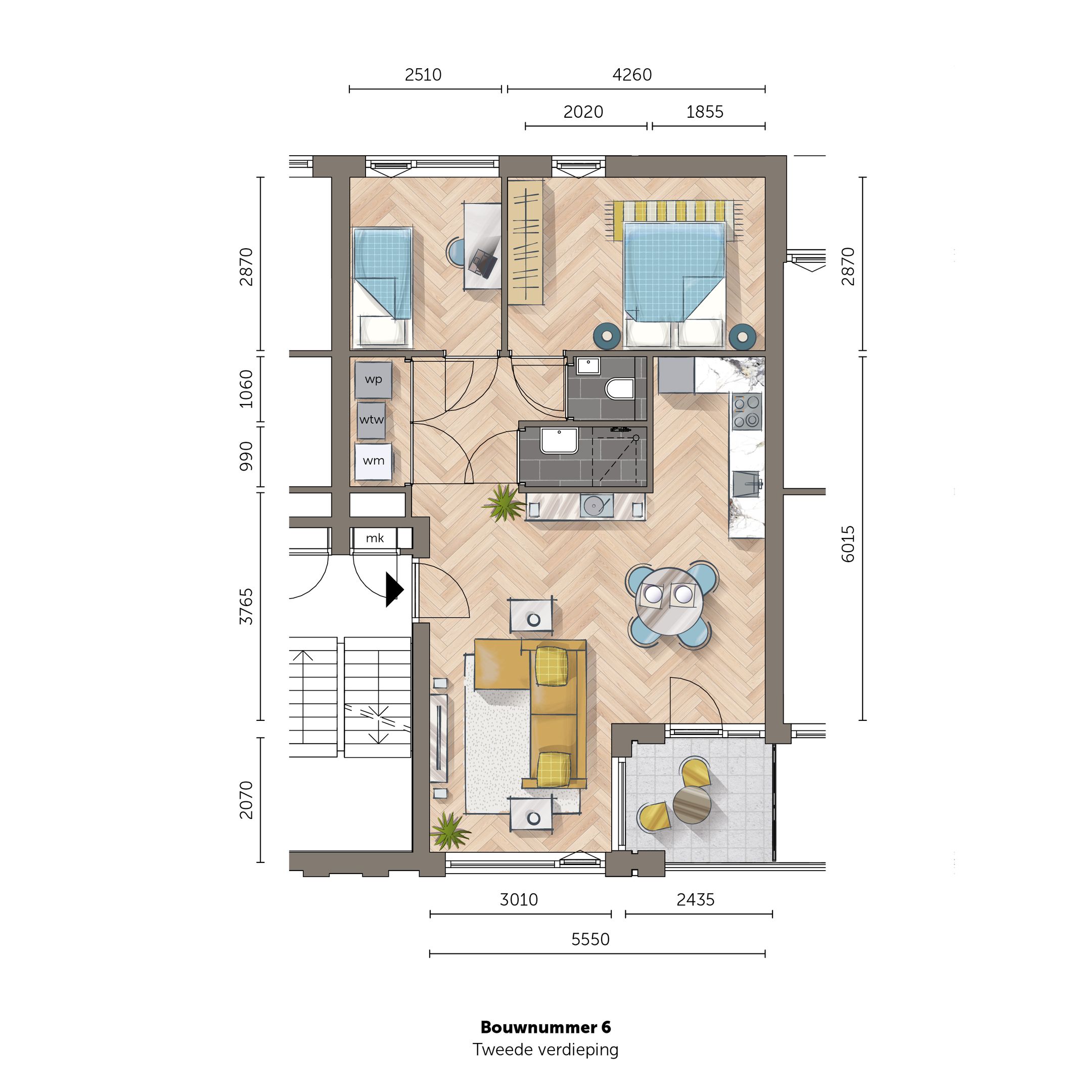 Foto 6 van Appartement (Bouwnr. 6)