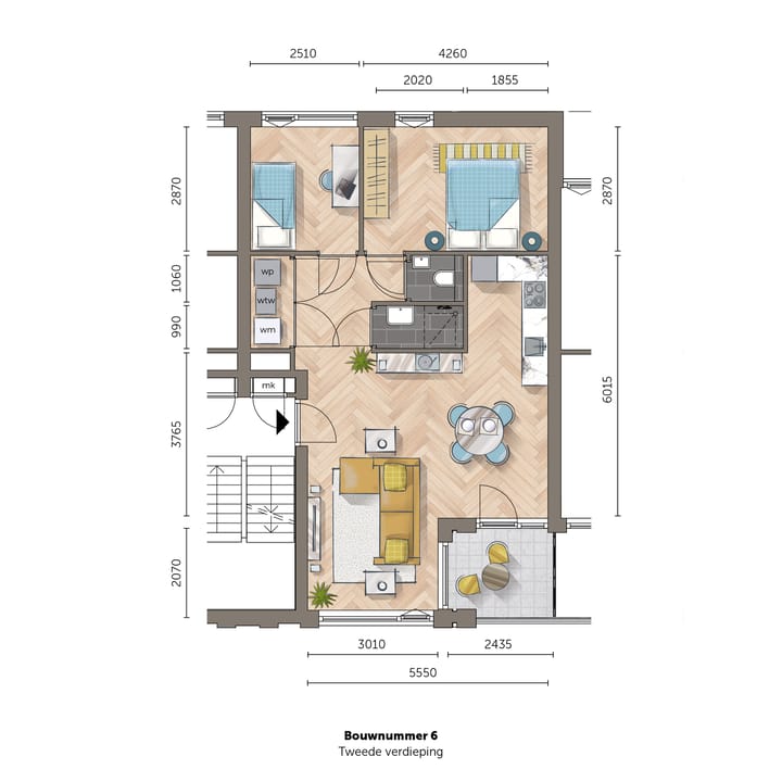 Foto 6 van Appartement (Bouwnr. 6)