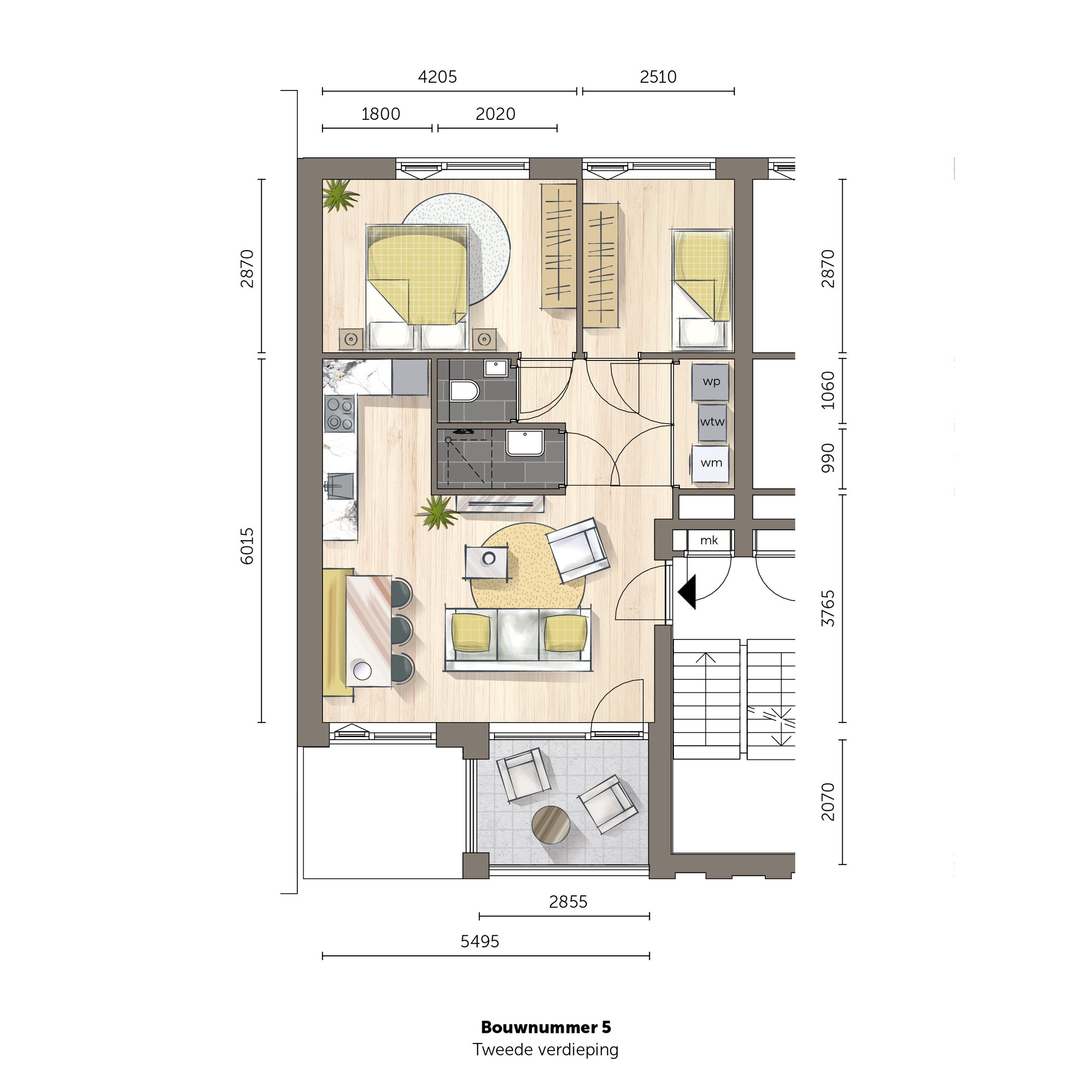 Foto 6 van Appartement (Bouwnr. 5)